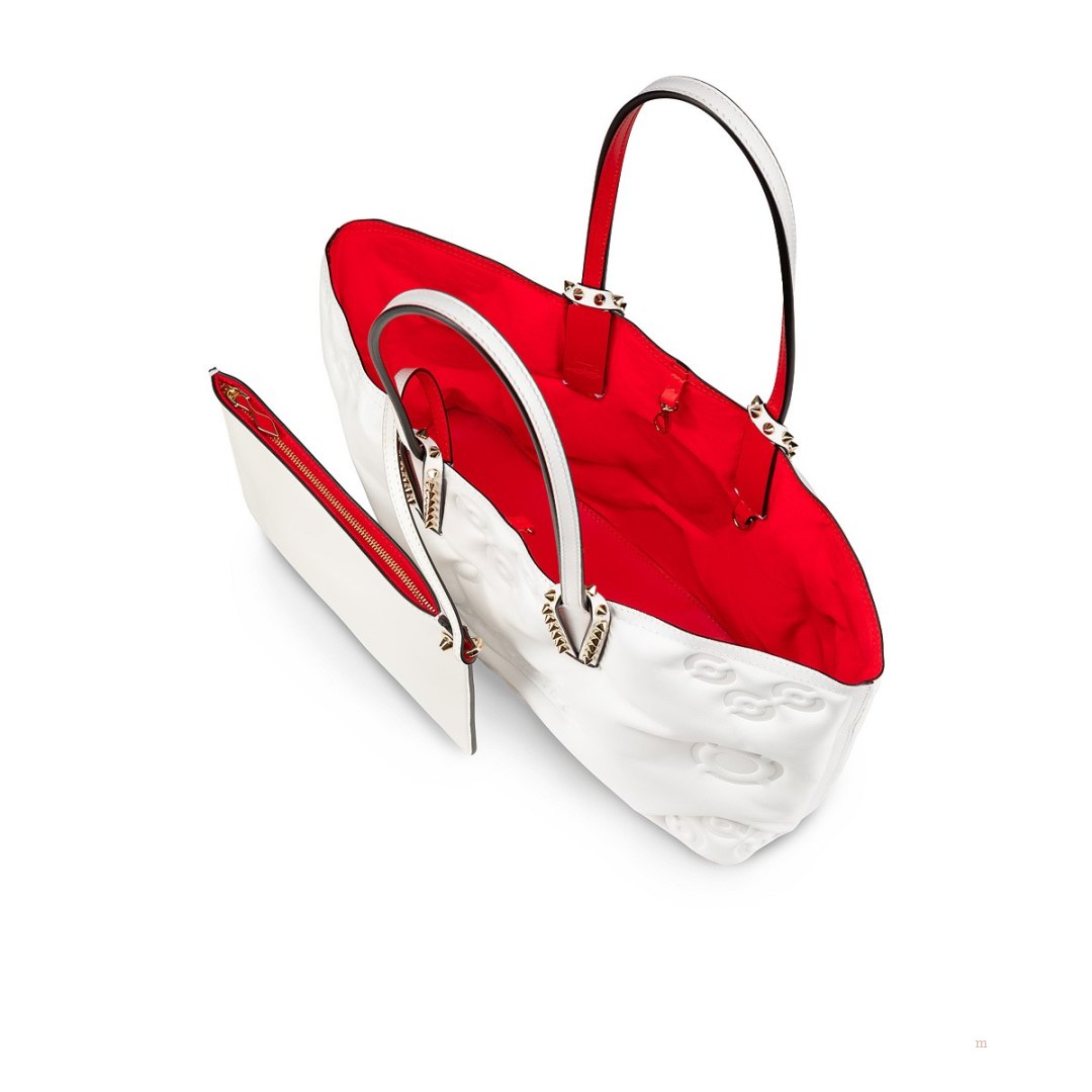 Christian Louboutin Cabata small Women's Tote Bag White | ERKXUM573