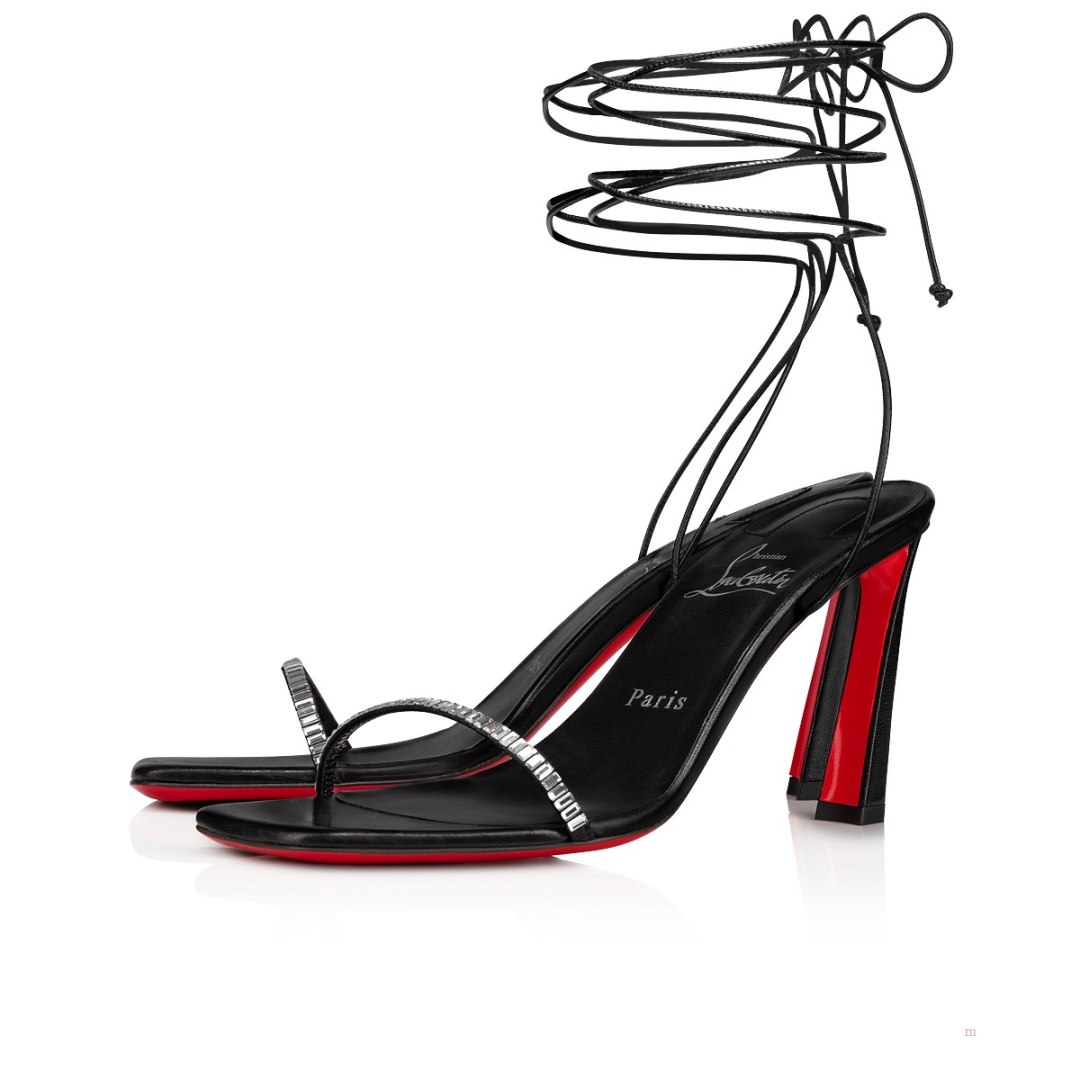 Christian Louboutin Condora Lacestrass Women\'s Sandals Black | NSTLYA357