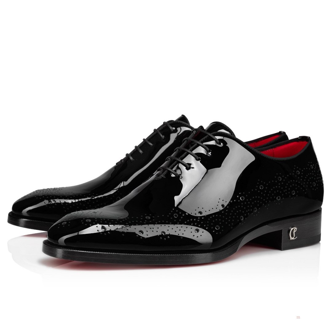 Christian Louboutin Corteobello Men's Lace Up Shoes Black | IHECBQ241