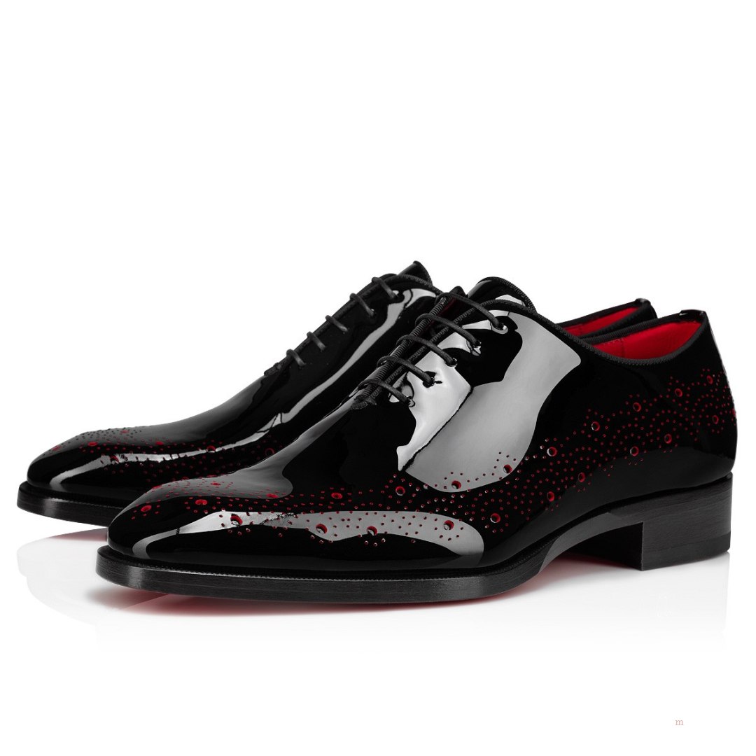 Christian Louboutin Corteobello VD Men\'s Lace Up Shoes Black | PHORTV576