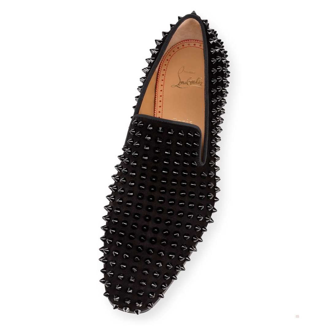 Christian Louboutin Dandelion Spikes Men's Loafers Black | GFIVAH765