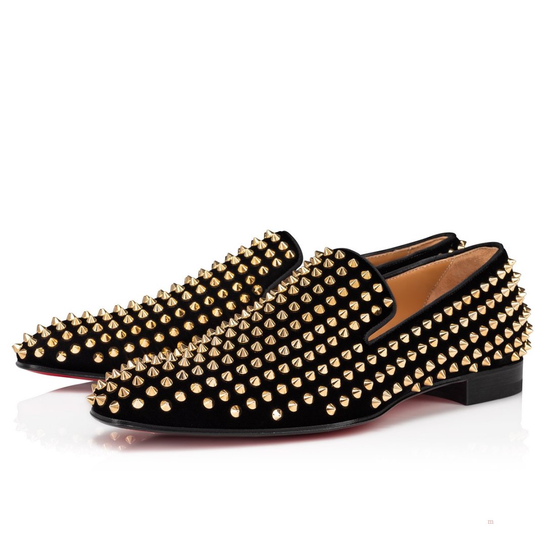 Christian Louboutin Dandelion Spikes Men's Loafers Black | ZRGCIO193