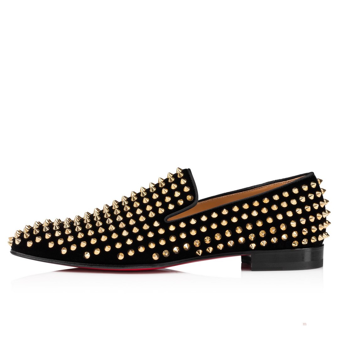 Christian Louboutin Dandelion Spikes Men's Loafers Black | ZRGCIO193