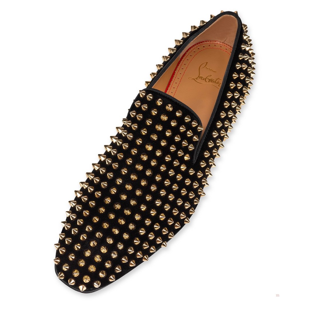 Christian Louboutin Dandelion Spikes Men's Loafers Black | ZRGCIO193