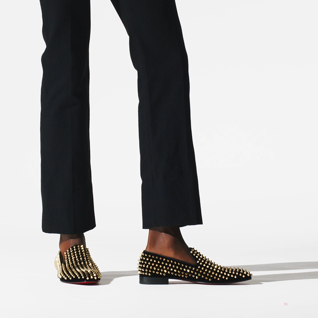 Christian Louboutin Dandelion Spikes Men's Loafers Black | ZRGCIO193