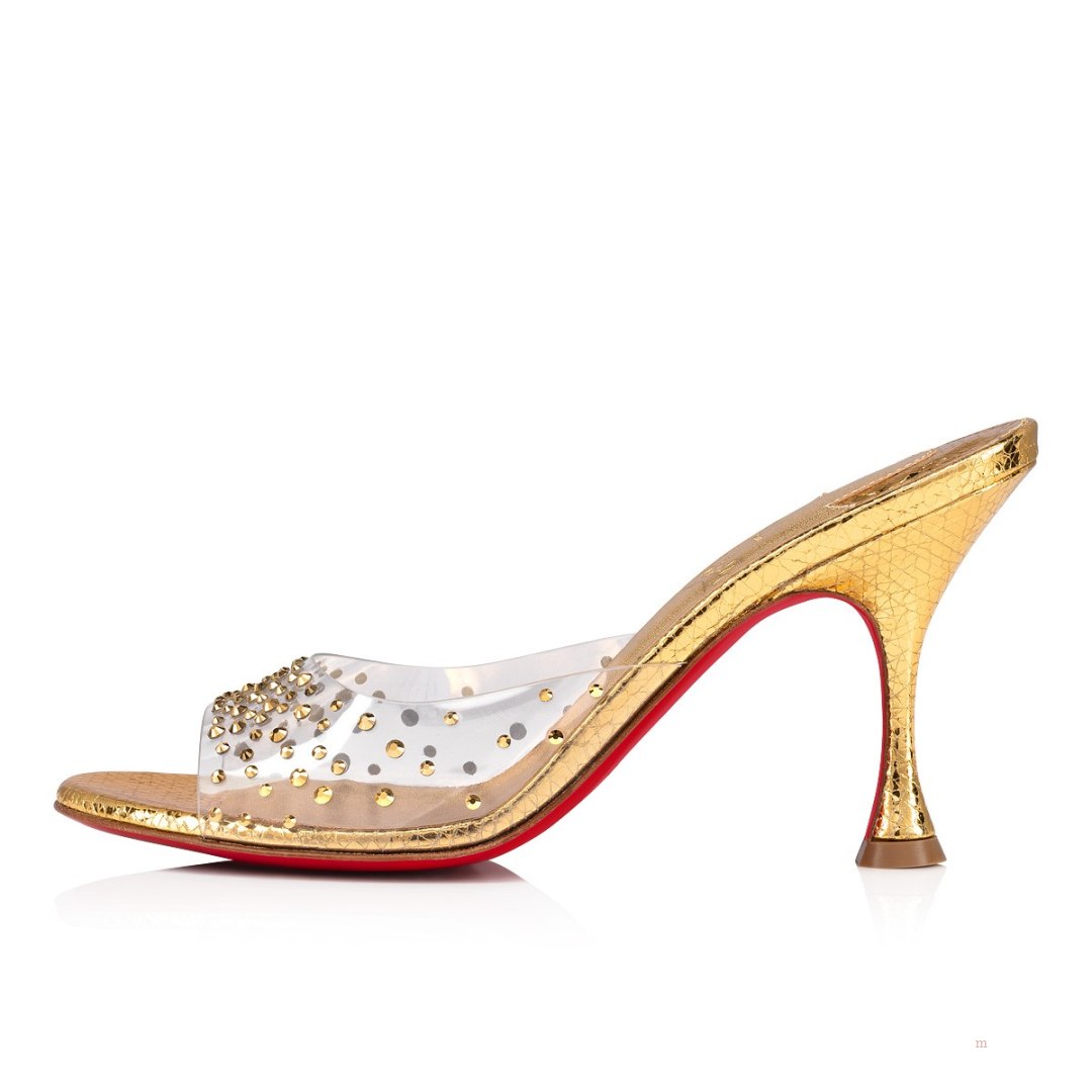 Christian Louboutin Degramule Strass Women's Sandals Gold | YBLICU493