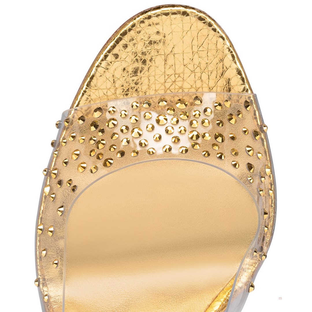 Christian Louboutin Degramule Strass Women's Sandals Gold | YBLICU493