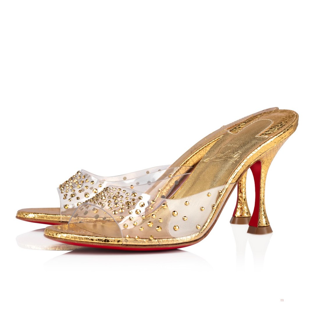 Christian Louboutin Degramule Strass Women\'s Sandals Gold | YBLICU493