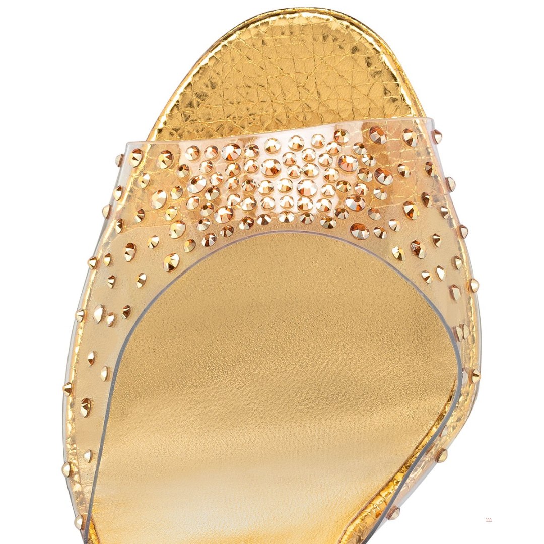 Christian Louboutin Degratina Frou Women's Sandals Gold | VJLGRT312