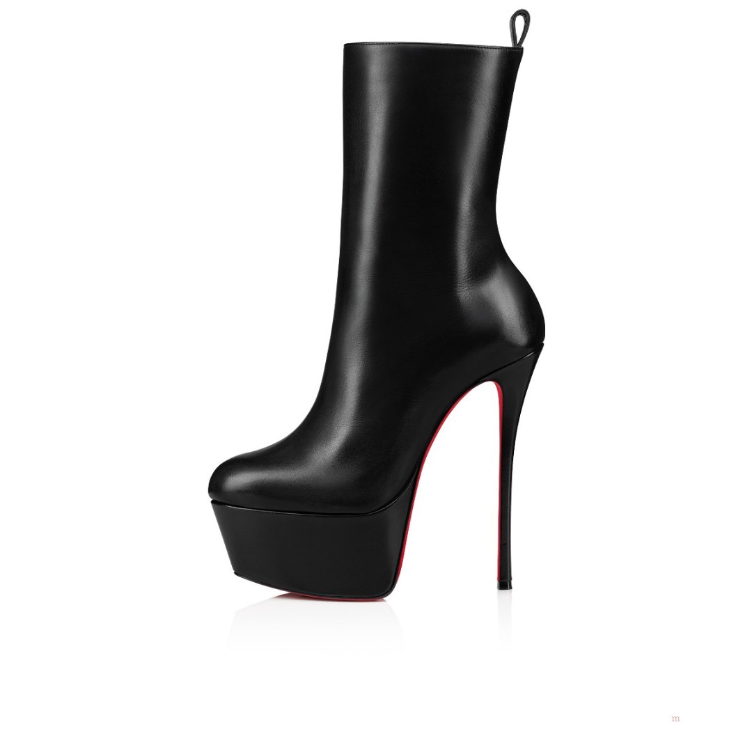 Christian Louboutin Dolly Booty Alta Women's Platform Boots Black | QHYSAG948