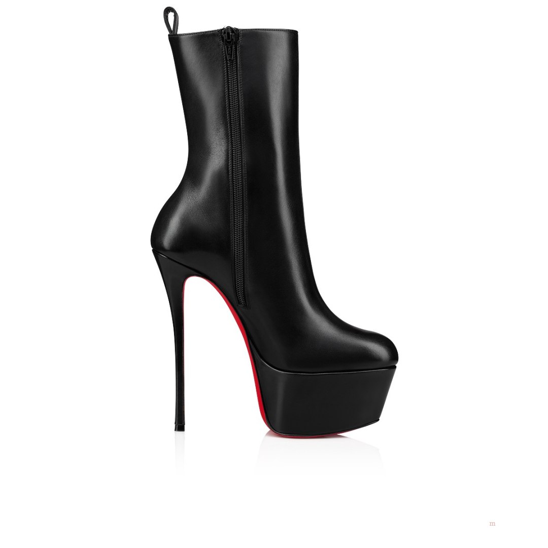 Christian Louboutin Dolly Booty Alta Women's Platform Boots Black | QHYSAG948