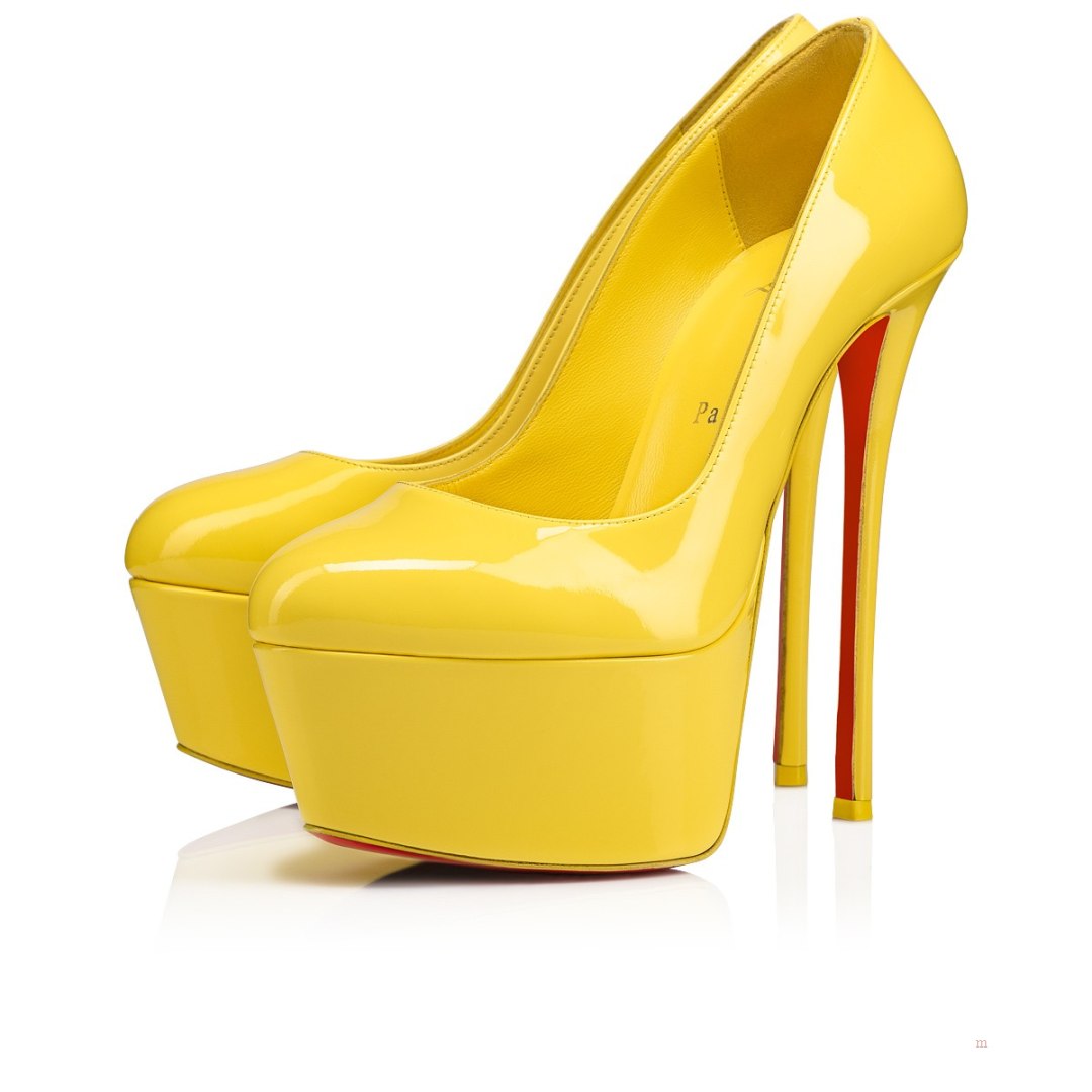 Christian Louboutin Dolly Pump Alta Women\'s Pumps Yellow | UACVFM304