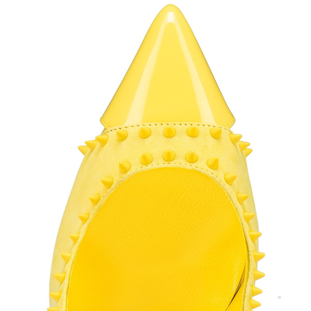 Christian Louboutin Duvette Spikes Women's Pumps Yellow | MNBJCK542