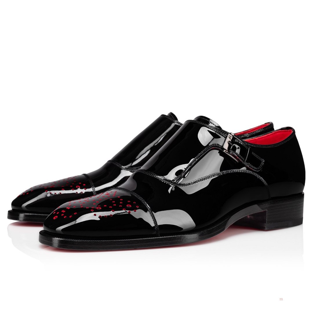 Christian Louboutin Escream VD Men's Buckle Shoes Black | TSEXUN084