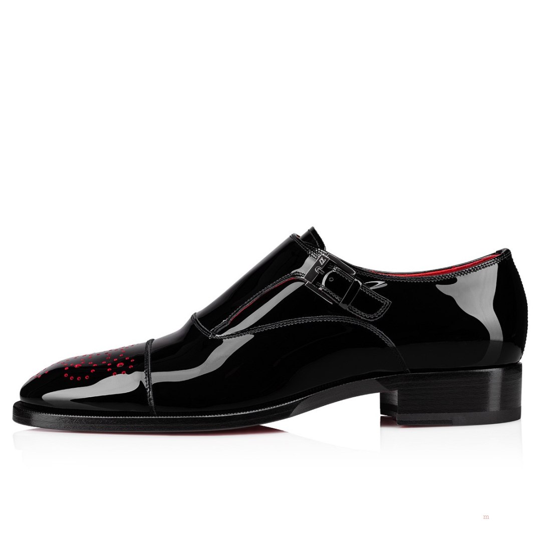 Christian Louboutin Escream VD Men's Buckle Shoes Black | TSEXUN084