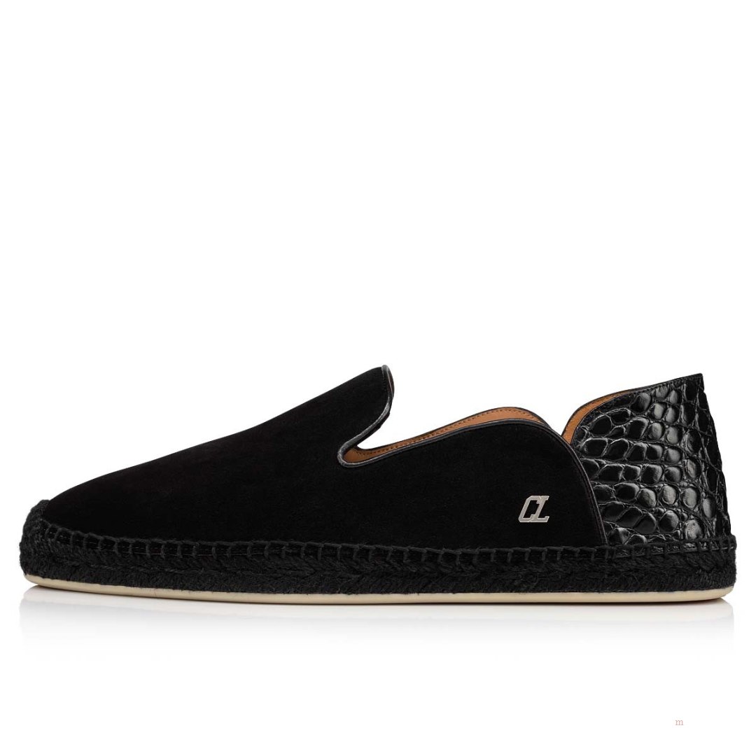 Christian Louboutin Espadon Men's Espadrilles Black | QYMGRD508