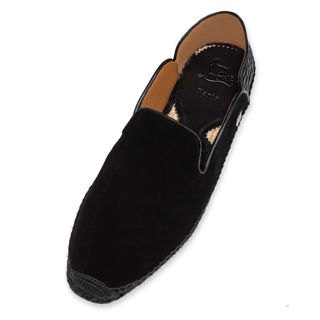 Christian Louboutin Espadon Men's Espadrilles Black | QYMGRD508