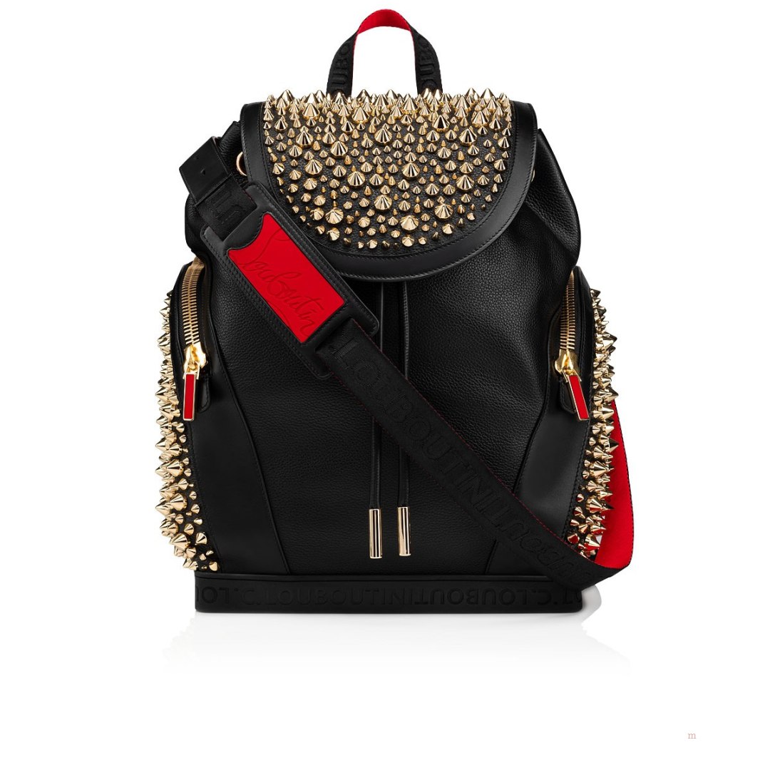 Christian Louboutin Explorafunk Men's Backpack Black / Black / Gold | ATNJUH156