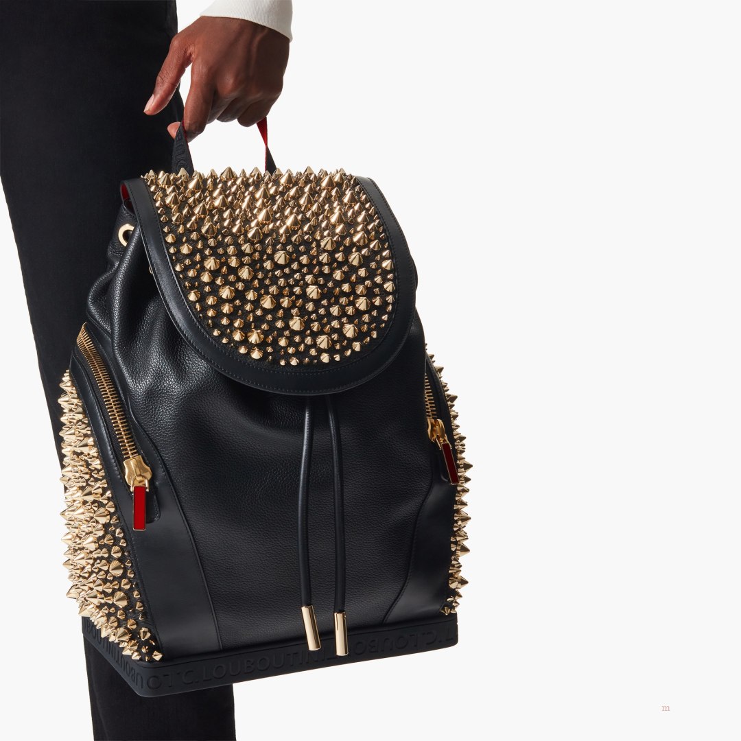 Christian Louboutin Explorafunk Men\'s Backpack Black / Black / Gold | ATNJUH156