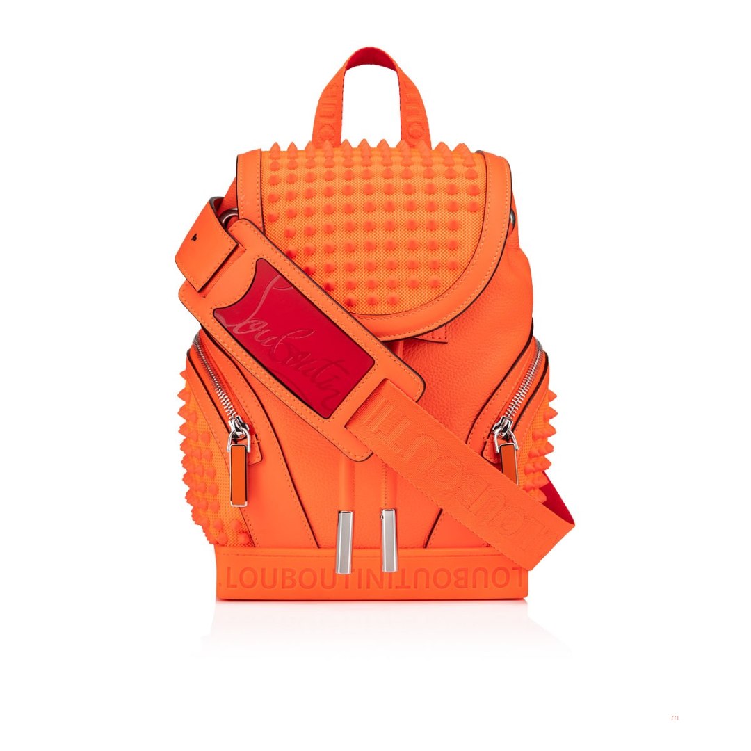 Christian Louboutin Explorafunk small Men's Backpack Orange | WCKZQT975