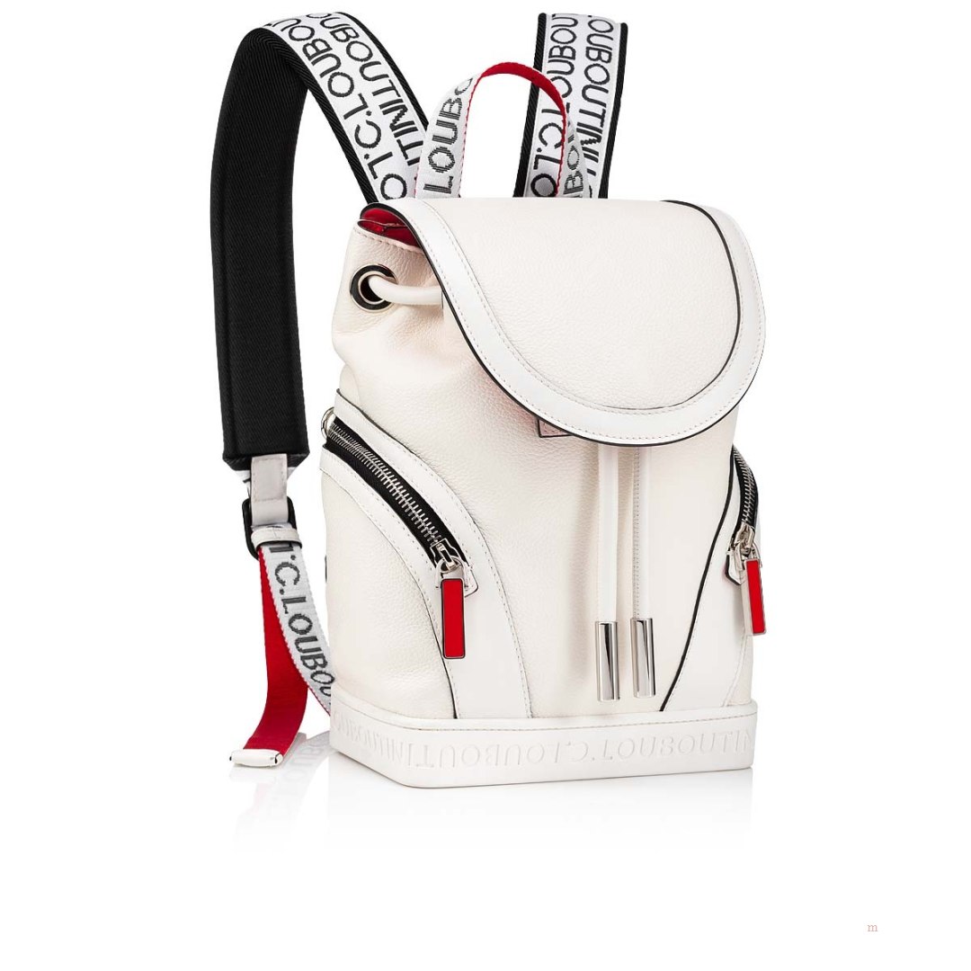 Christian Louboutin Explorafunk small Men's Backpack White | ZEJUMC271