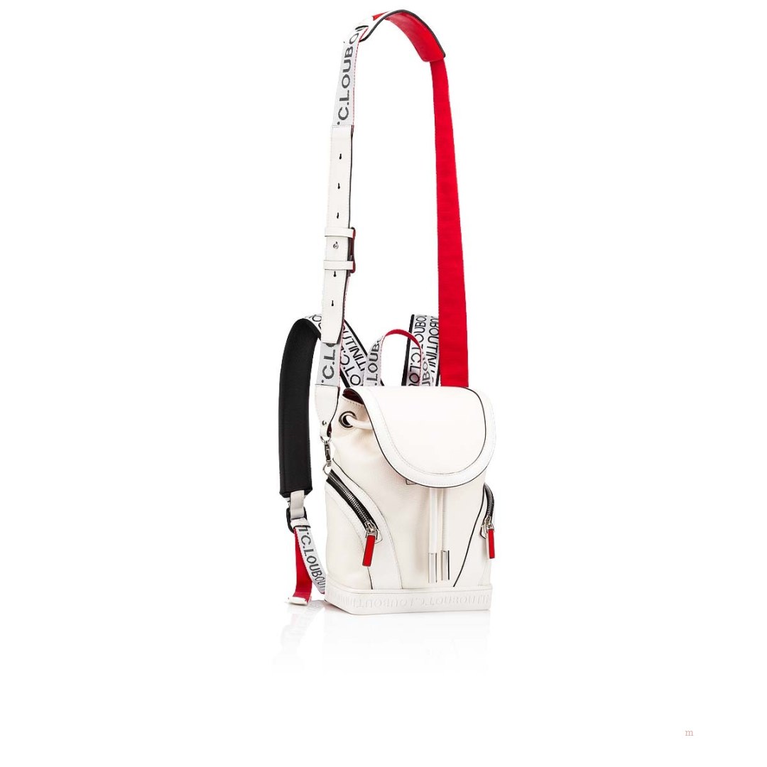 Christian Louboutin Explorafunk small Men's Backpack White | ZEJUMC271