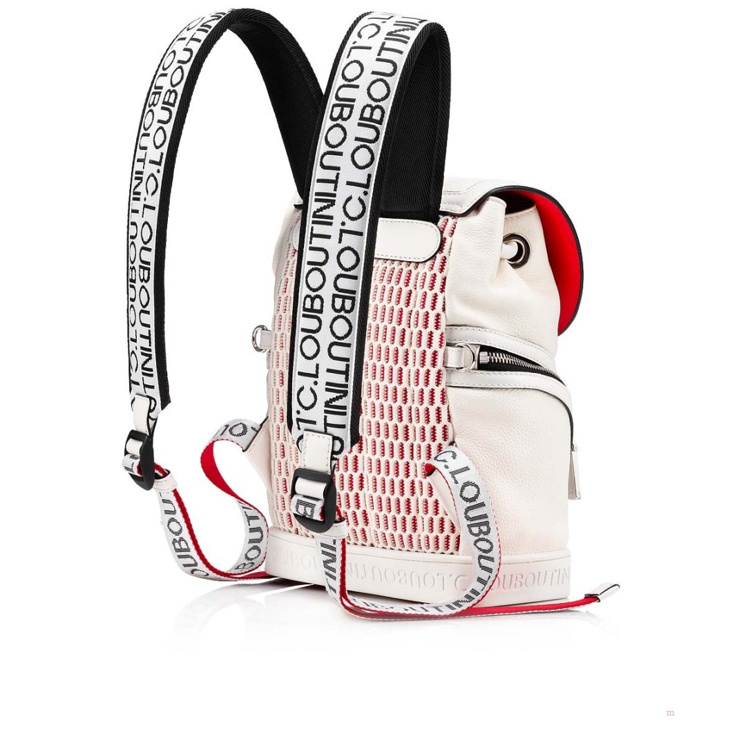 Christian Louboutin Explorafunk small Men's Backpack White | ZEJUMC271