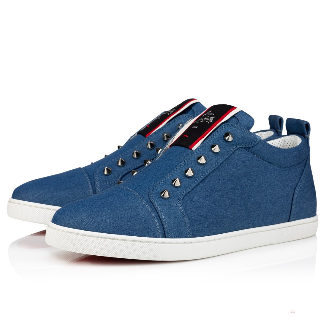 Christian Louboutin F.A.V Fique A Vontade Men's Sneakers Blue | PNTWSG514