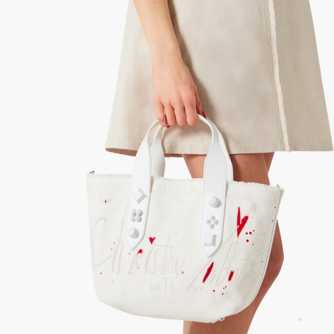 Christian Louboutin Frangibus small Women\'s Tote Bag White | FJQHKP153