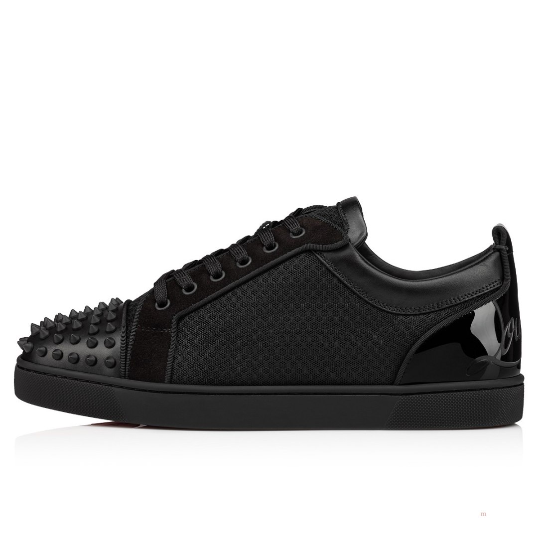 Christian Louboutin Fun Louis Junior Spikes Men's Low Top Sneakers Black | JTIPRC230