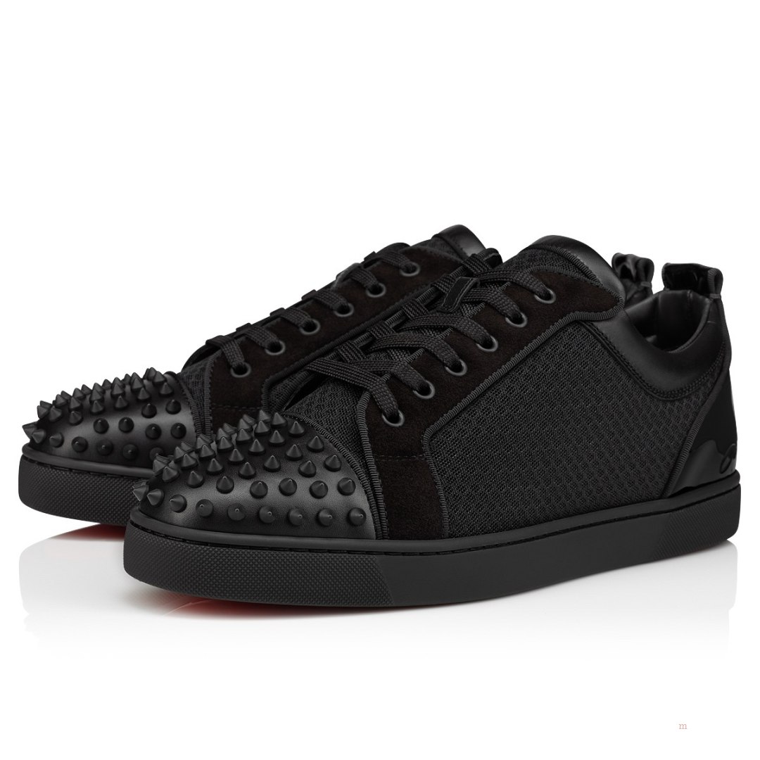 Christian Louboutin Fun Louis Junior Spikes Men\'s Low Top Sneakers Black | JTIPRC230