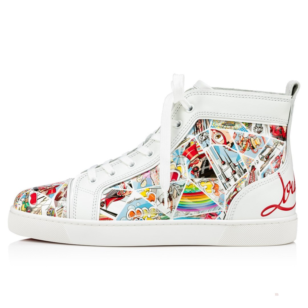 Christian Louboutin Fun Louis Men's High Top Sneakers Multicolor | XMJCYI917