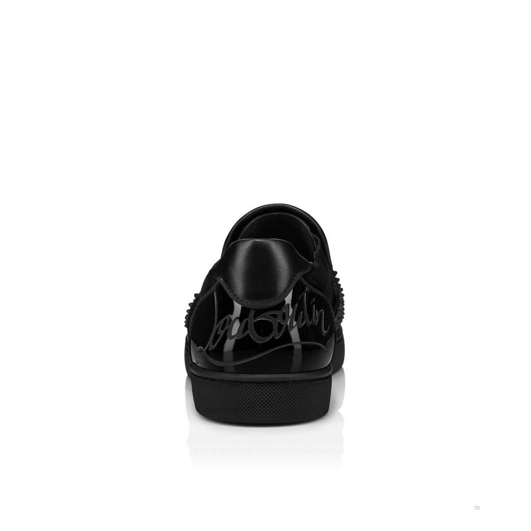 Christian Louboutin Fun Sailor Boat Spikes Men's Sneakers Black | YCXDNE385