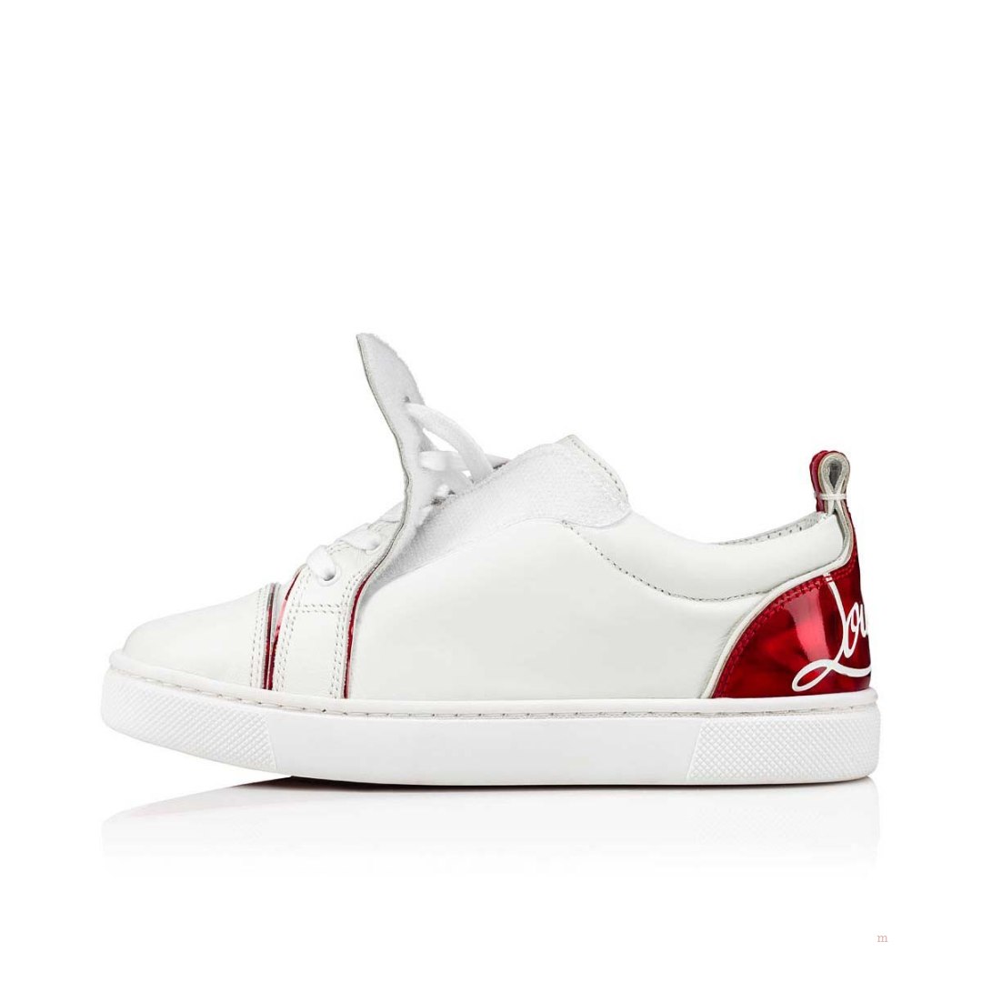 Christian Louboutin Funnyto Boys' Low Top Sneakers Red | HACYWK563