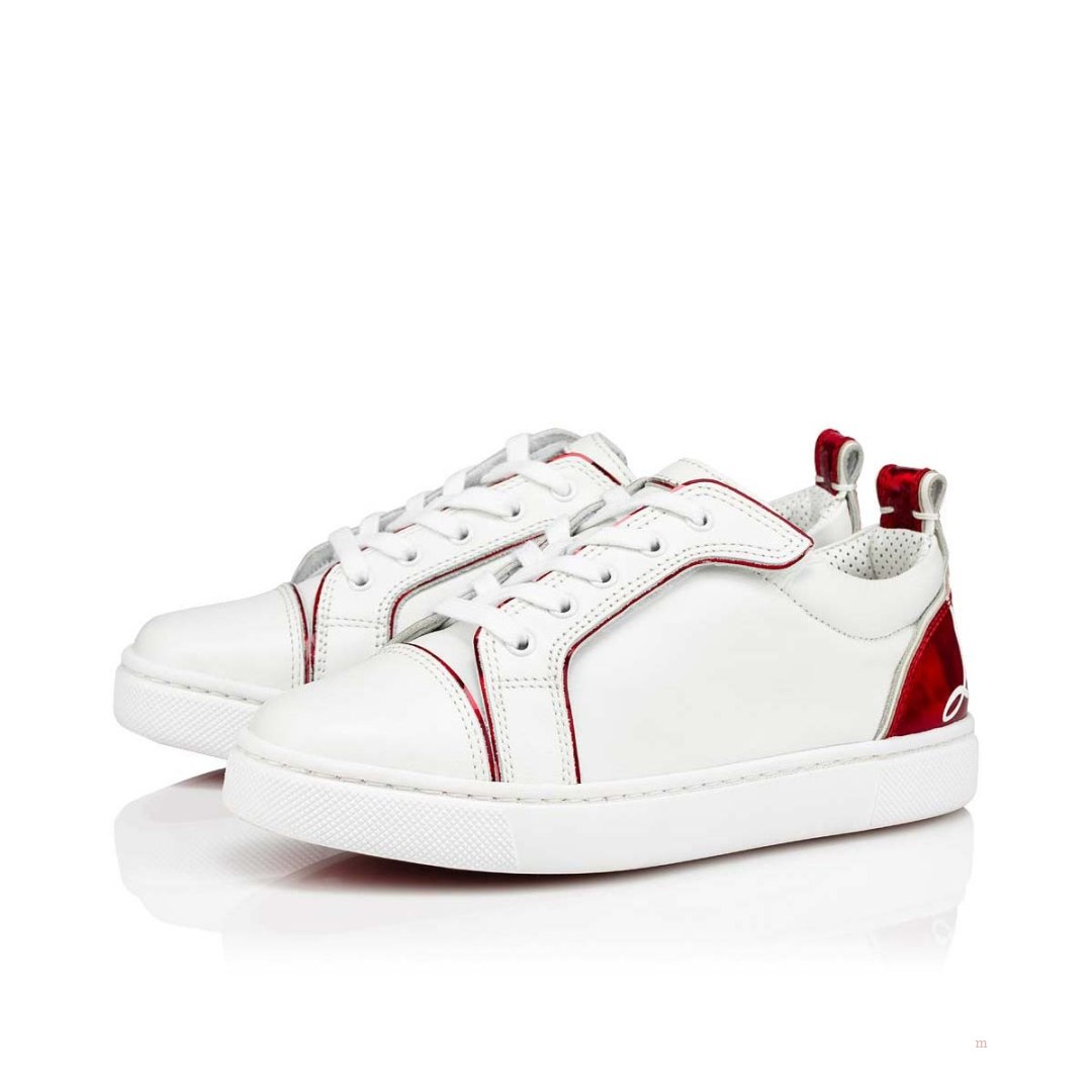 Christian Louboutin Funnyto Boys\' Low Top Sneakers Red | HACYWK563