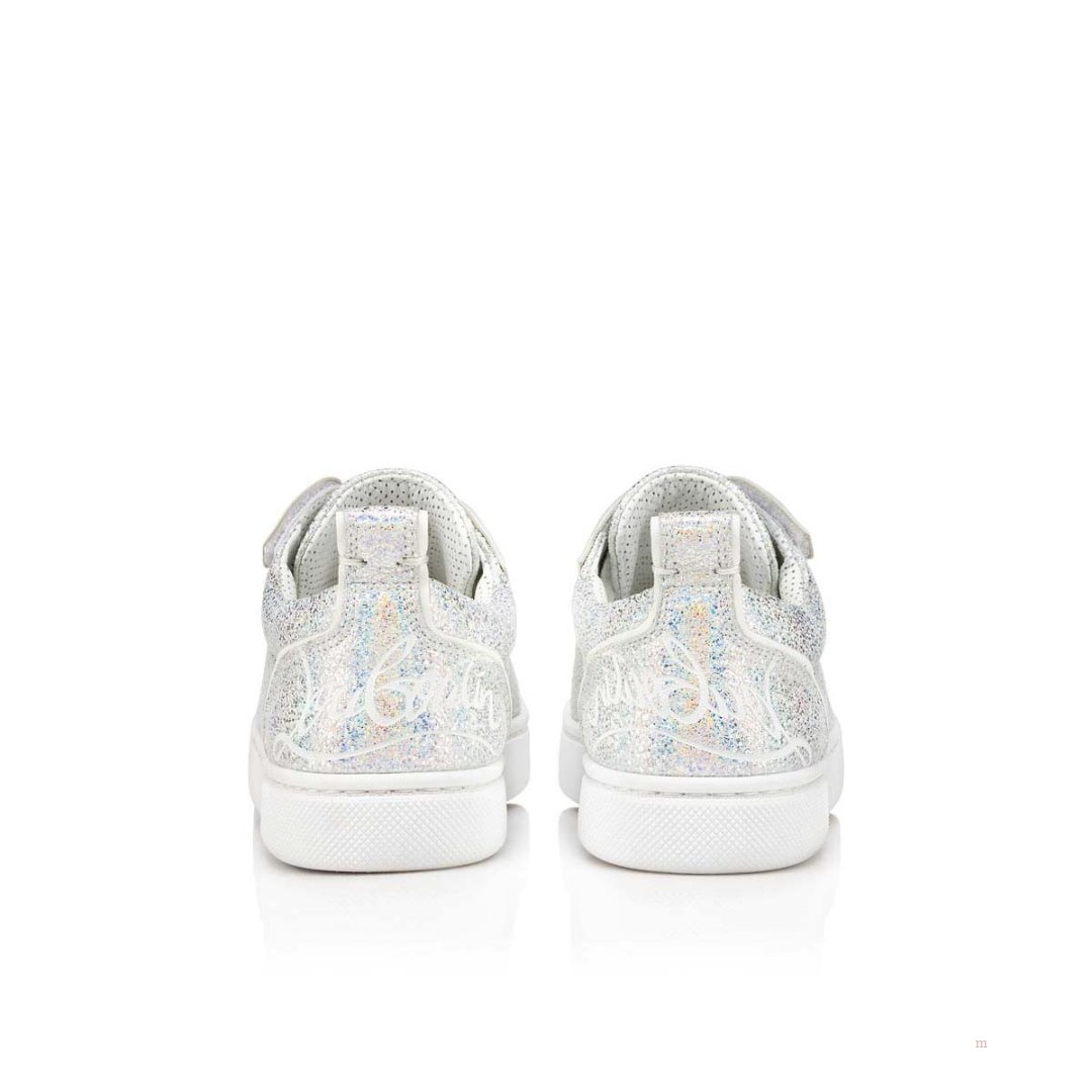 Christian Louboutin Funnyto Boys' Low Top Sneakers Silver | PGQYSR035