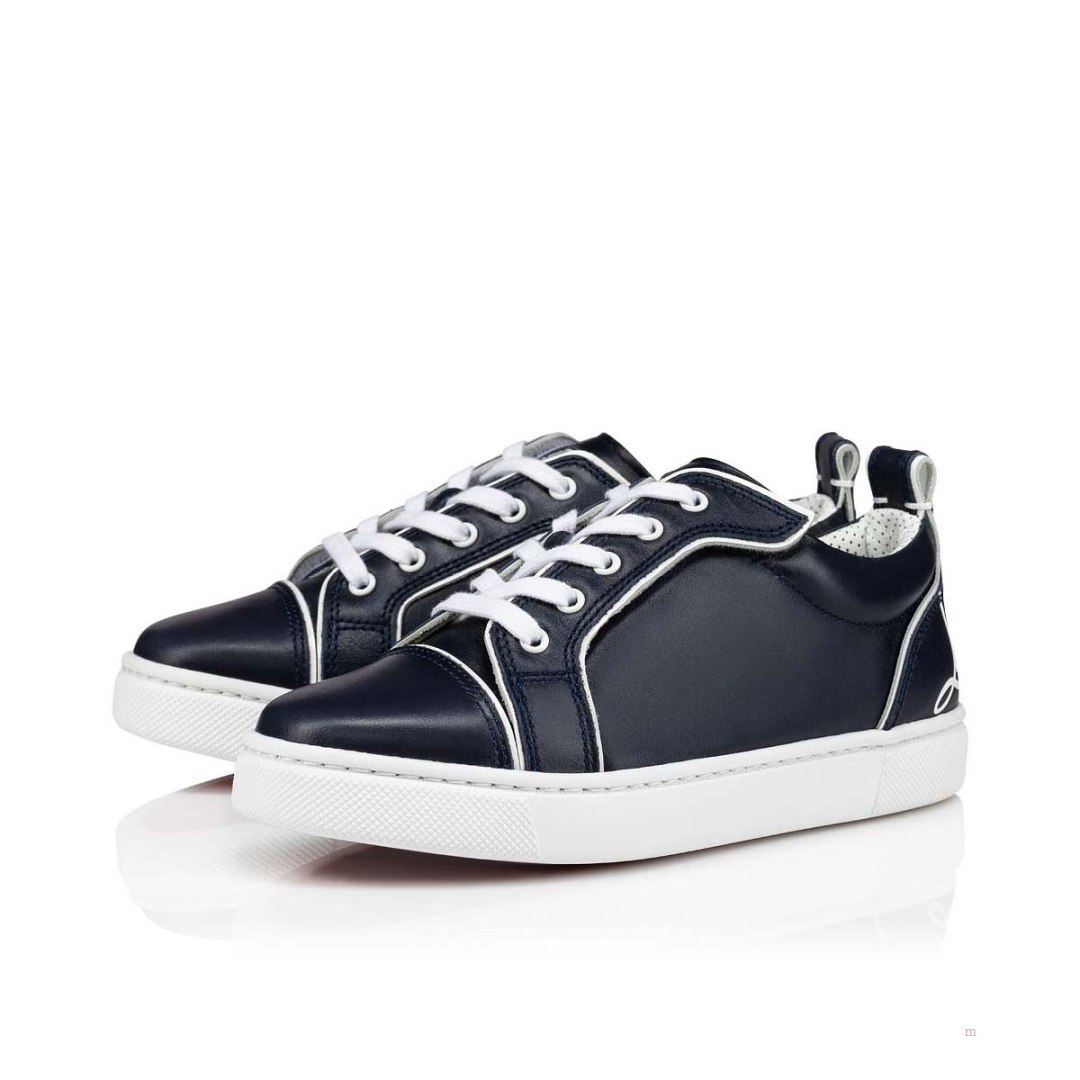 Christian Louboutin Funnyto Boys' Low Top Sneakers Blue | QNDGKE509