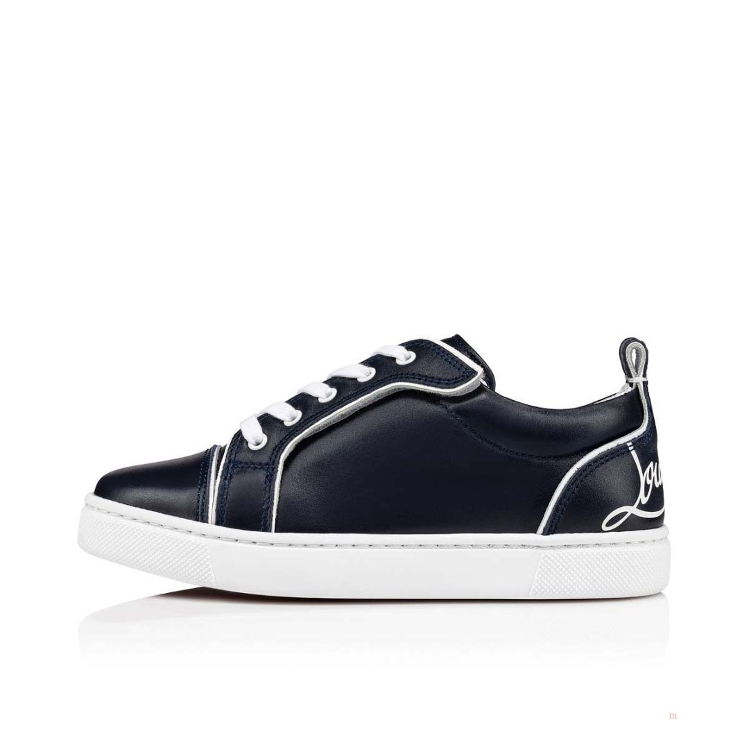 Christian Louboutin Funnyto Boys' Low Top Sneakers Blue | QNDGKE509