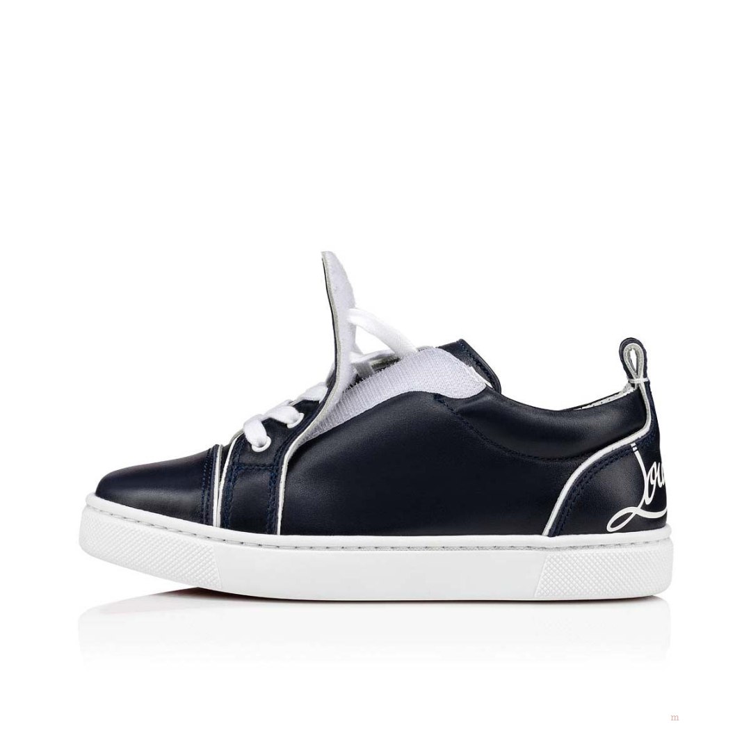 Christian Louboutin Funnyto Boys' Low Top Sneakers Blue | QNDGKE509