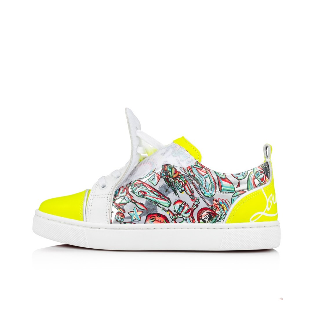 Christian Louboutin Funnyto Boys' Low Top Sneakers Yellow | XZLDQN765