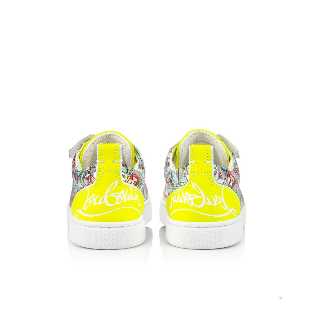 Christian Louboutin Funnyto Boys' Low Top Sneakers Yellow | XZLDQN765