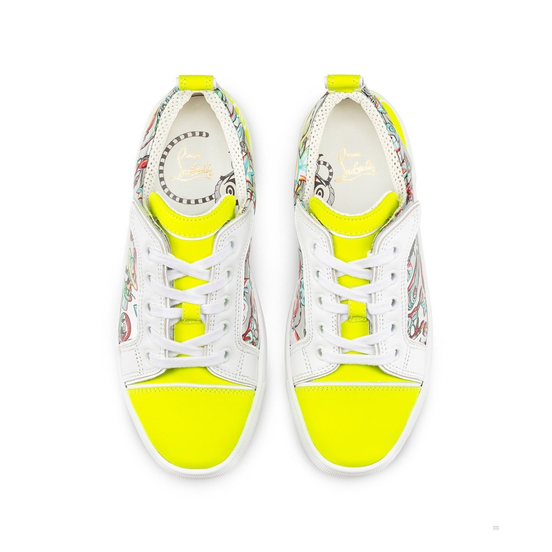 Christian Louboutin Funnyto Boys' Low Top Sneakers Yellow | XZLDQN765