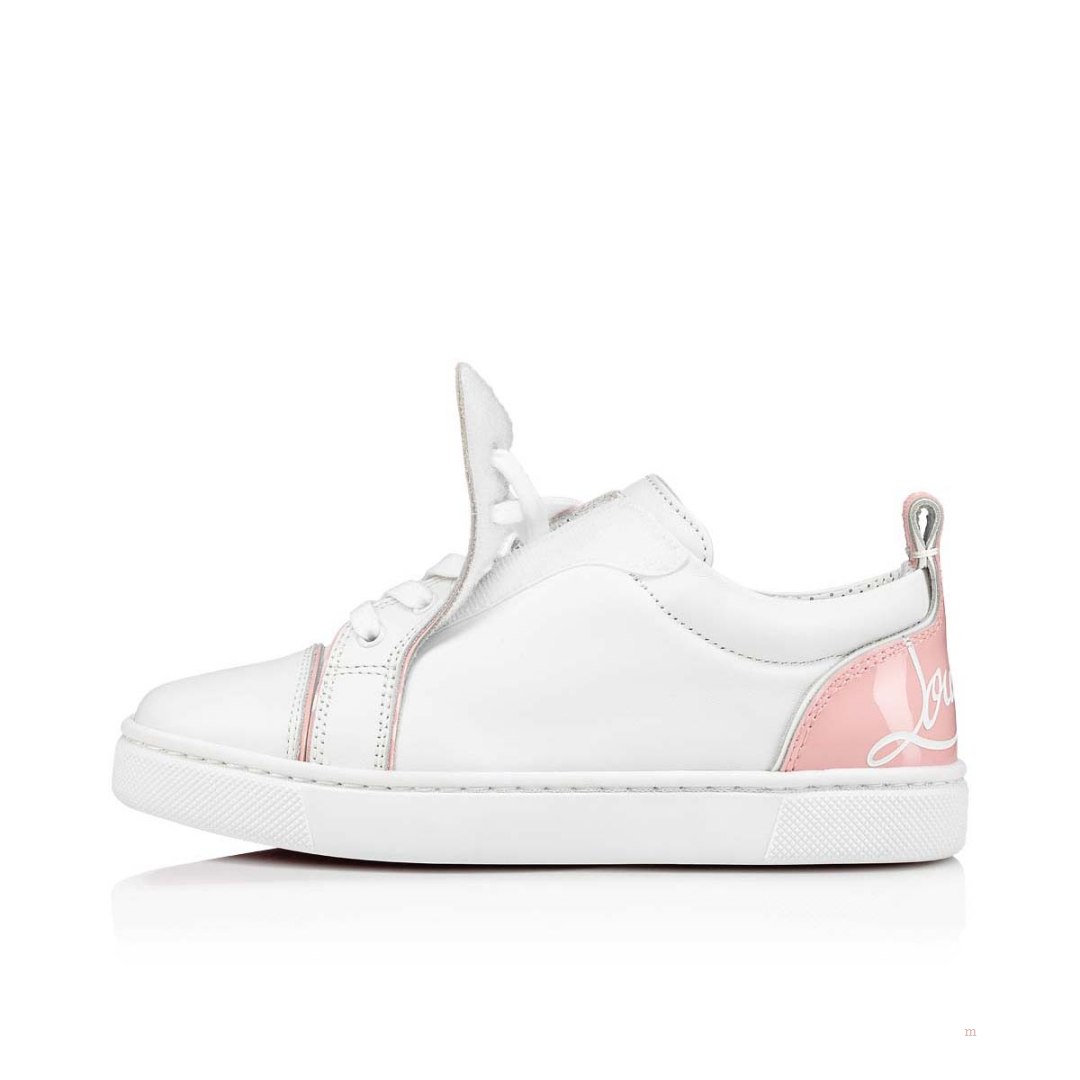 Christian Louboutin Funnyto Girls' Low Top Sneakers Pink | HRGJDV367