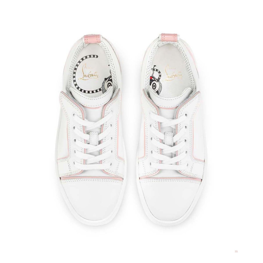 Christian Louboutin Funnyto Girls' Low Top Sneakers Pink | HRGJDV367