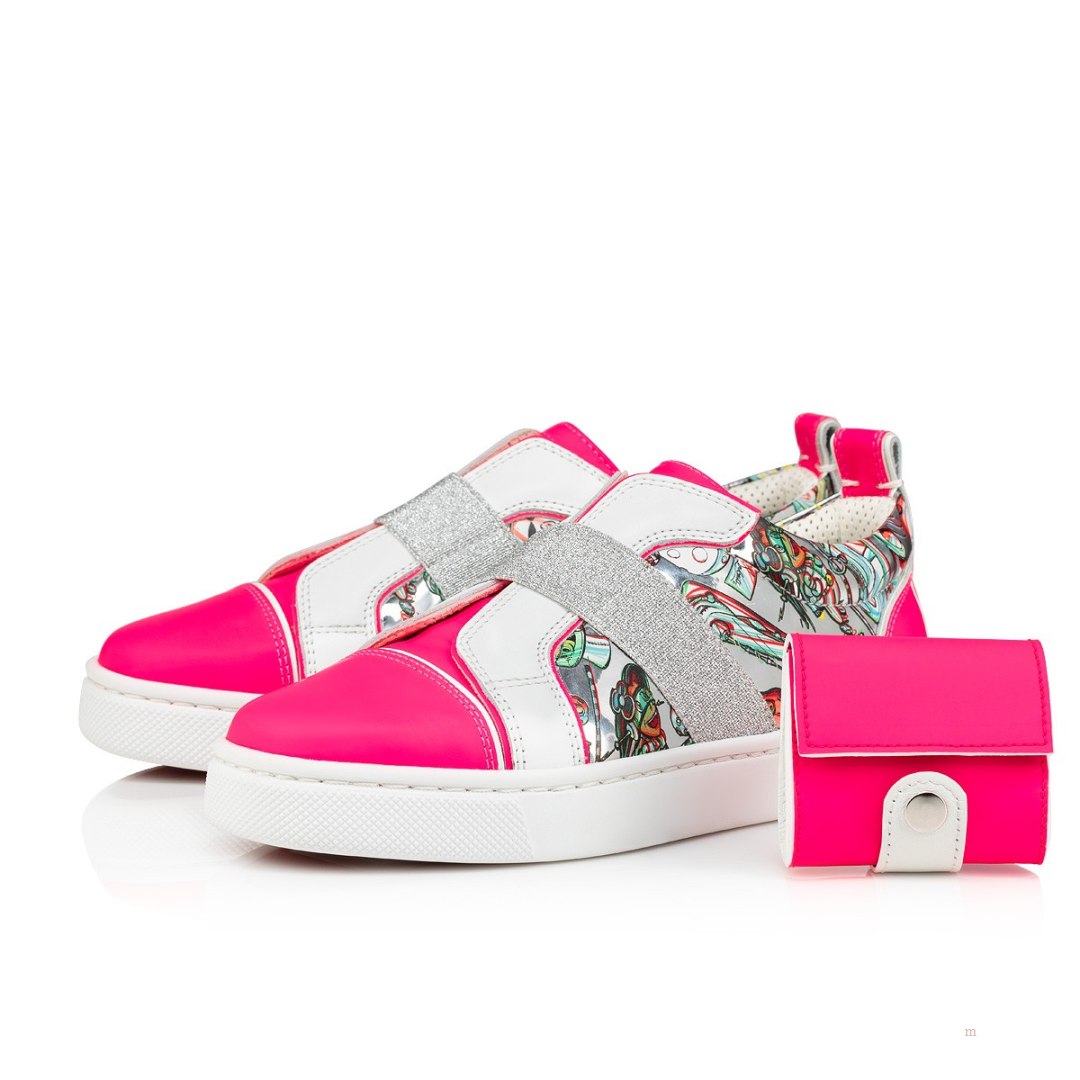 Christian Louboutin Funnytolastico Girls' Low Top Sneakers Pink | NYTMEH702