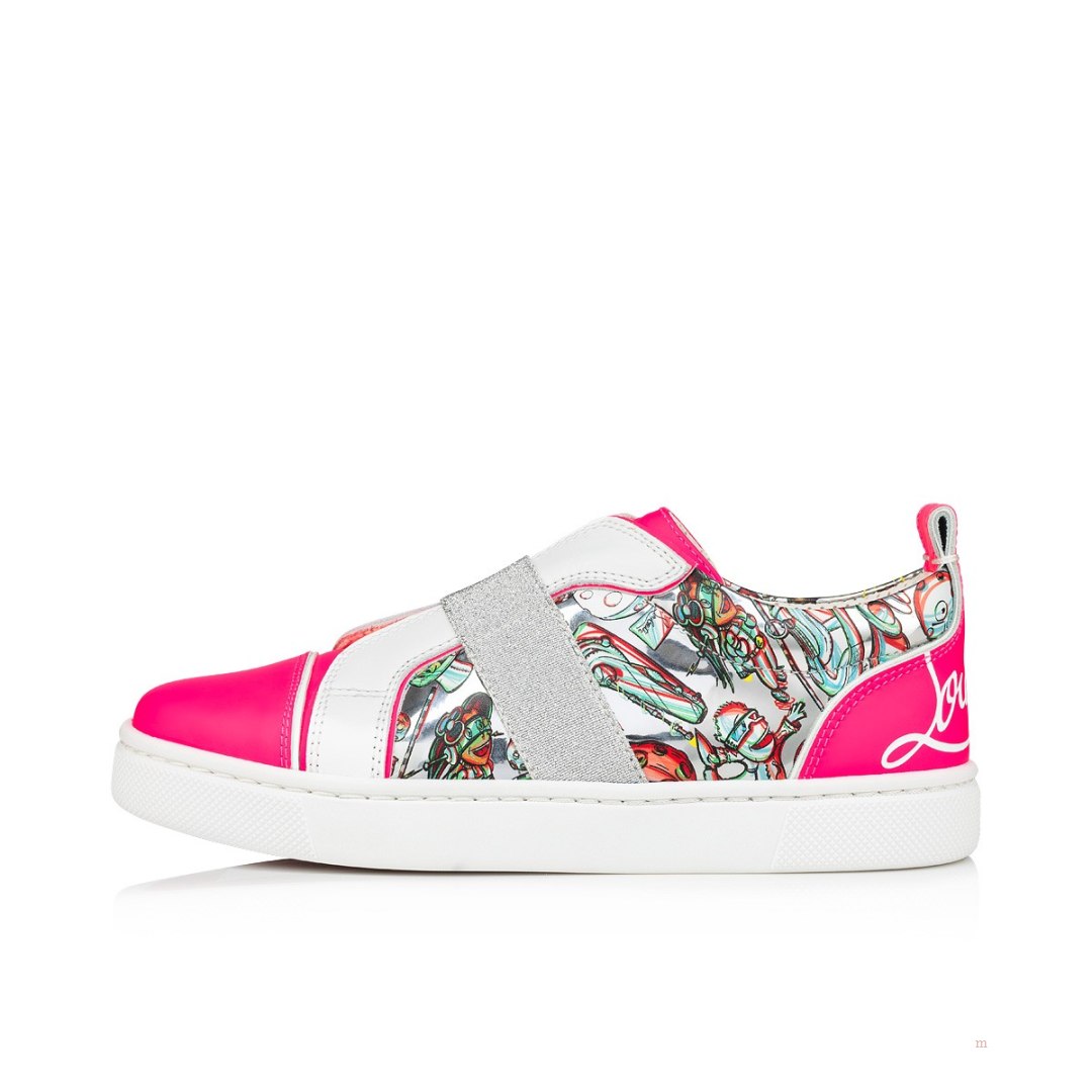 Christian Louboutin Funnytolastico Girls' Low Top Sneakers Pink | NYTMEH702