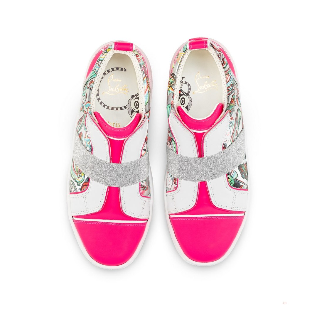 Christian Louboutin Funnytolastico Girls' Low Top Sneakers Pink | NYTMEH702