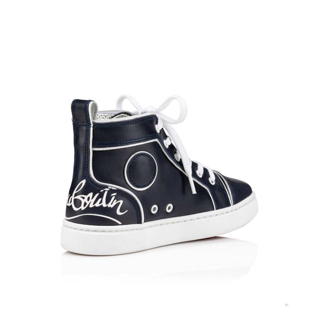 Christian Louboutin Funnytopi Boys' High Top Sneakers Blue | CDEFBH317