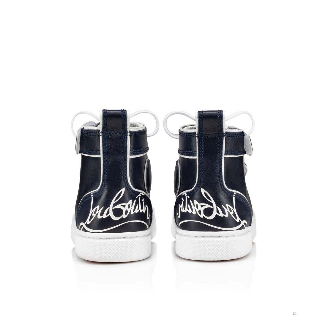 Christian Louboutin Funnytopi Boys' High Top Sneakers Blue | CDEFBH317