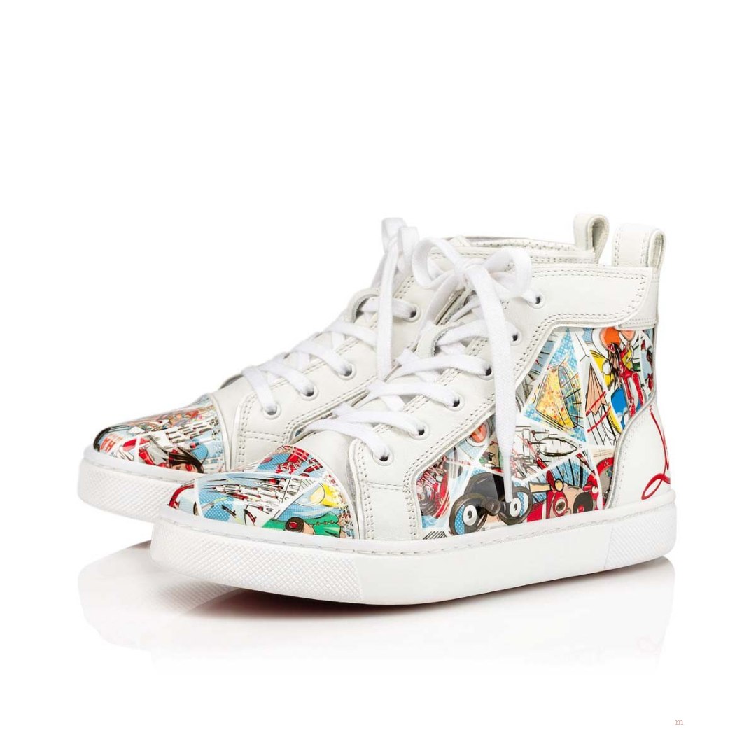 Christian Louboutin Funnytopi Boys' High Top Sneakers Multicolor | GQITKR074